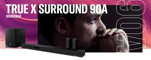 Yamaha True X Surround 90A Dolby-Atmos-Soundbar-System für immersives Heimkino