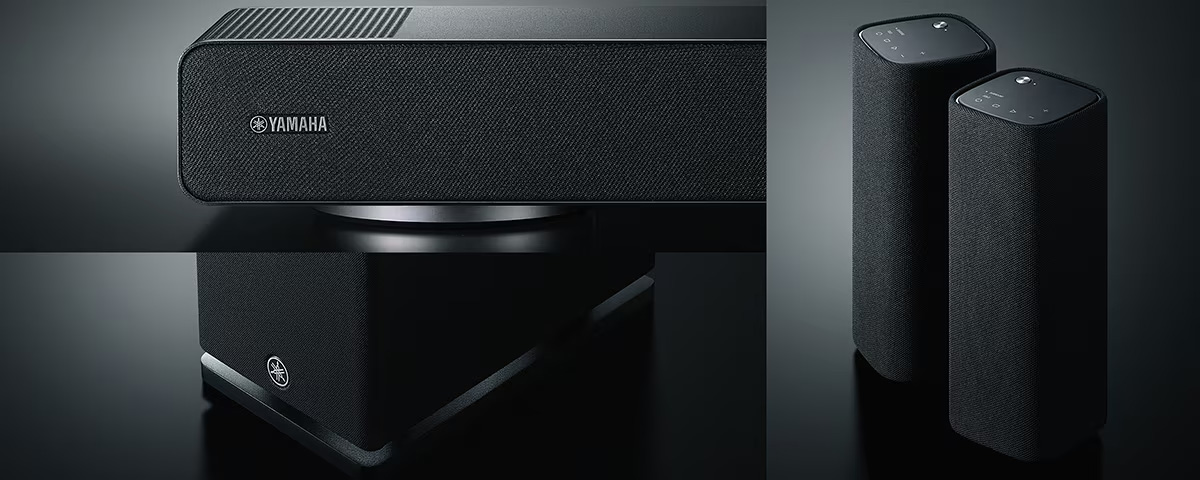 Yamaha True X Surround 90A Heimkino-System mit Soundbar, Subwoofer und kabellosen Surround-Lautsprechern