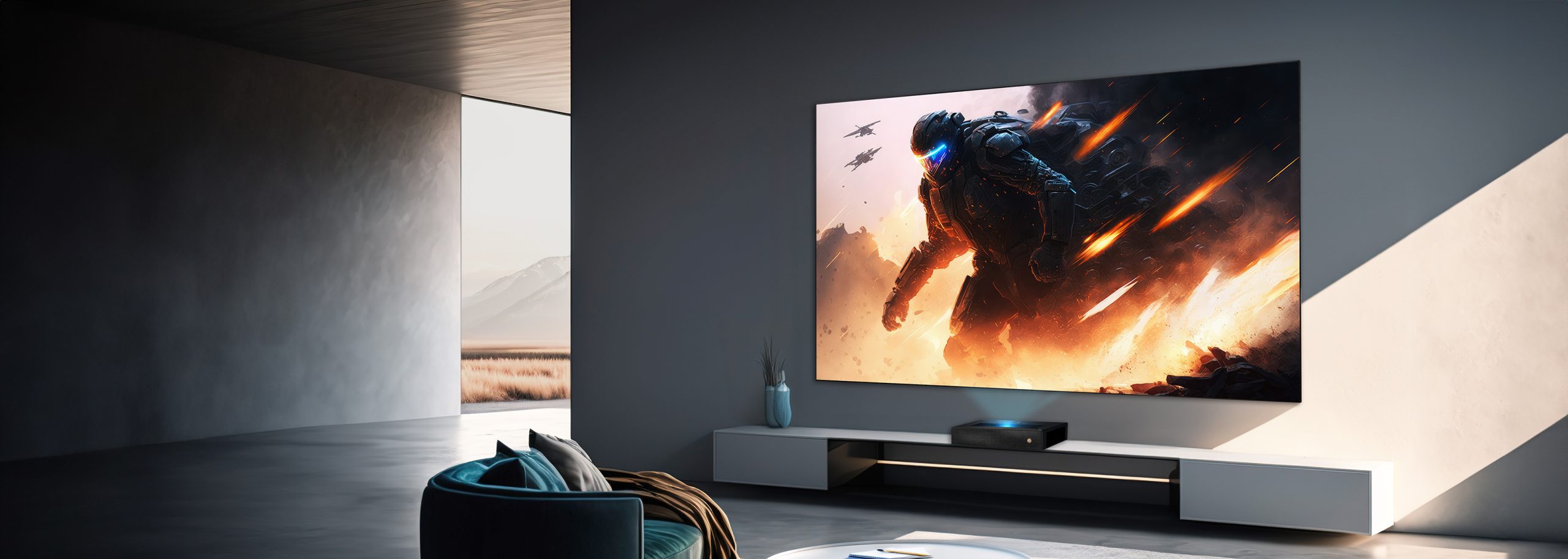 celexon Heimkino Leinwand UST Hochkontrast-Rahmenleinwand BrightOnyx – Bild 3